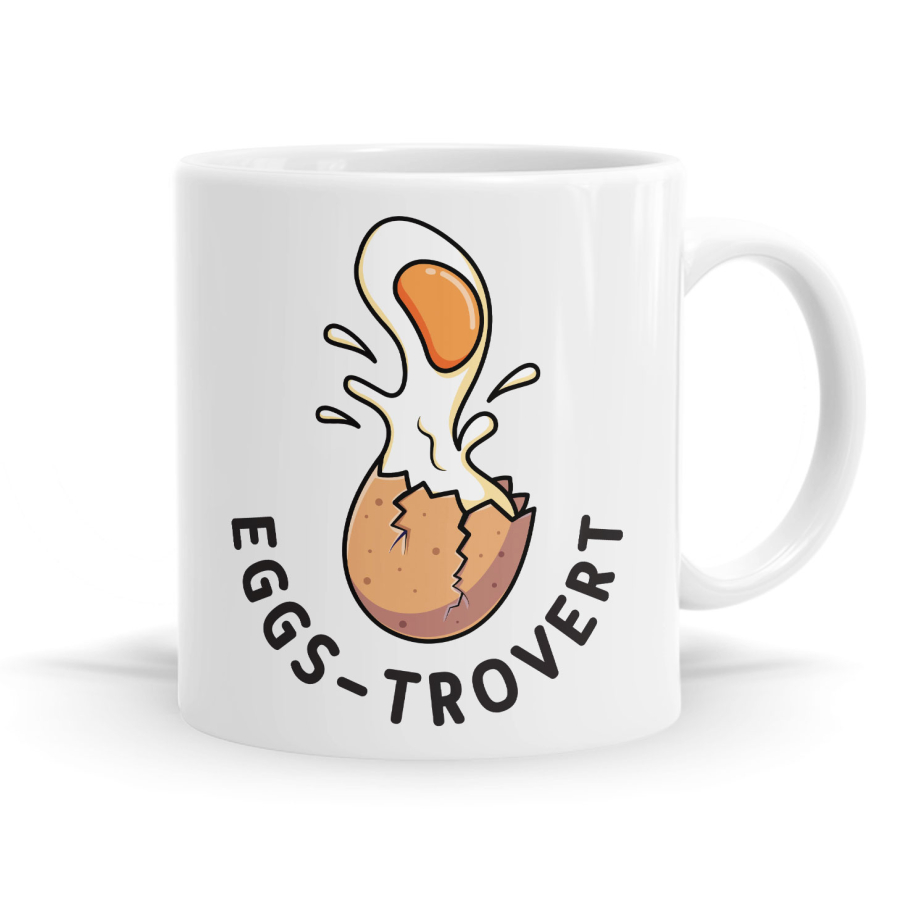 Eggs-trovert Extrovert Mug