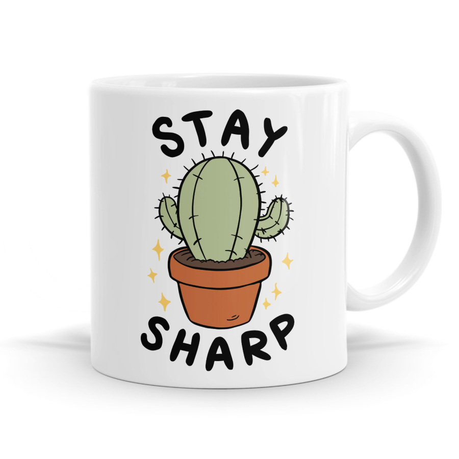 Stay Sharp Cactus Mug