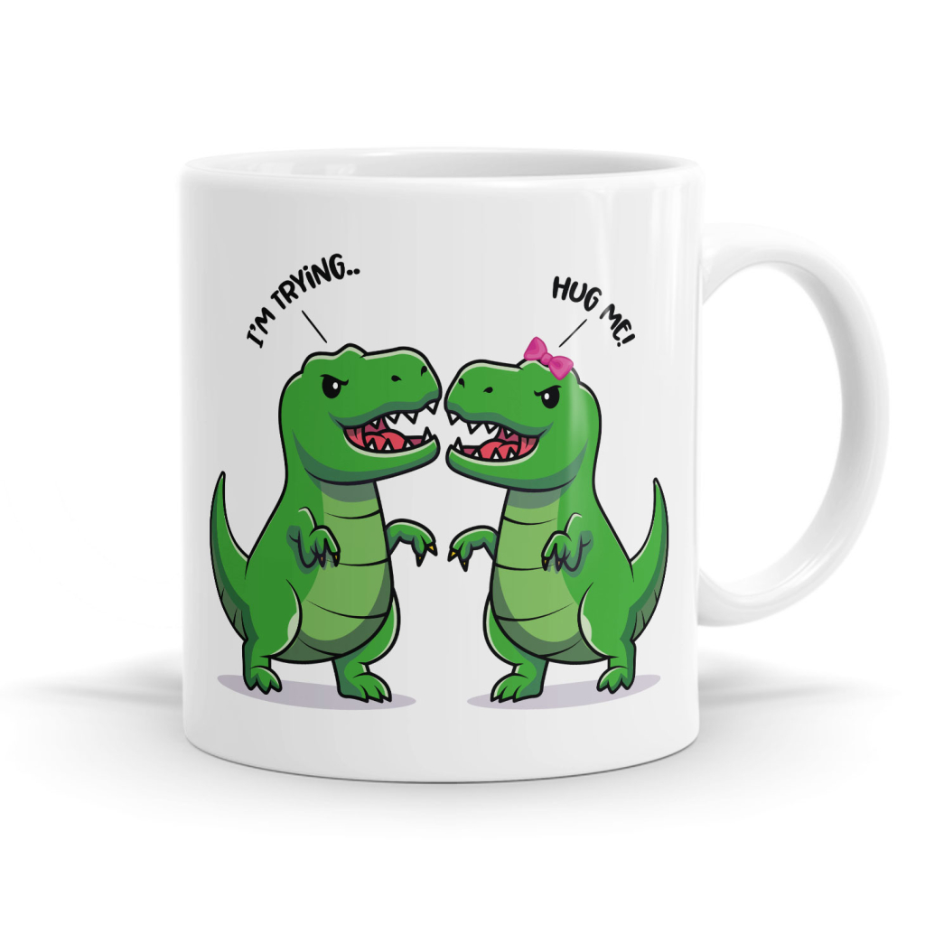 T-Rex Hug Me Mug