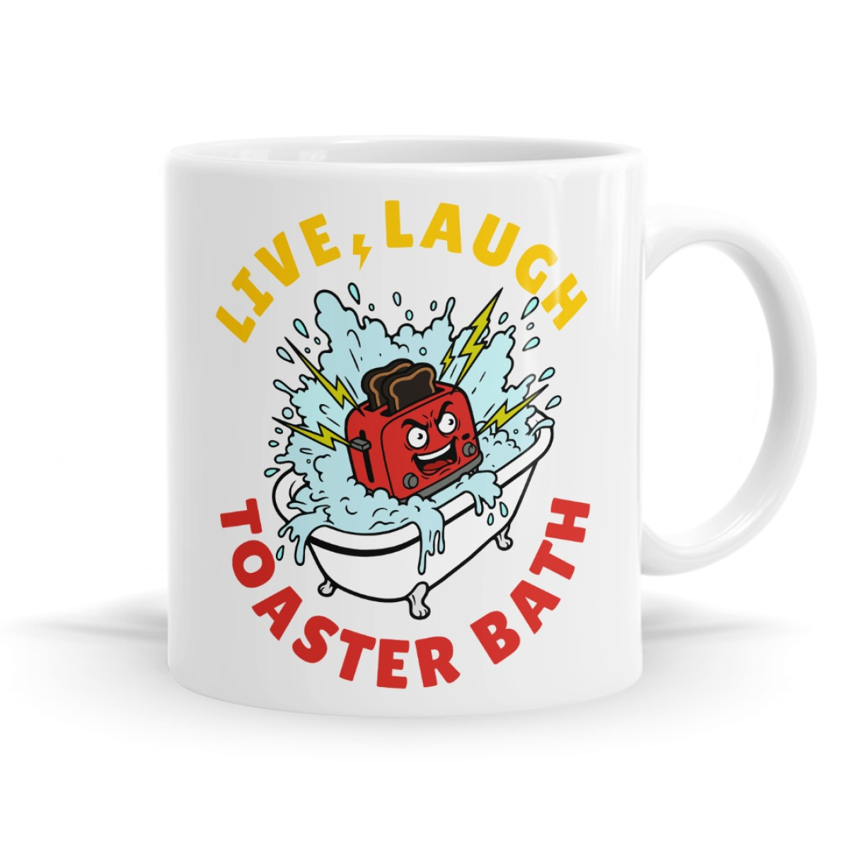 Live, Laugh. Toaster Bath Mug image