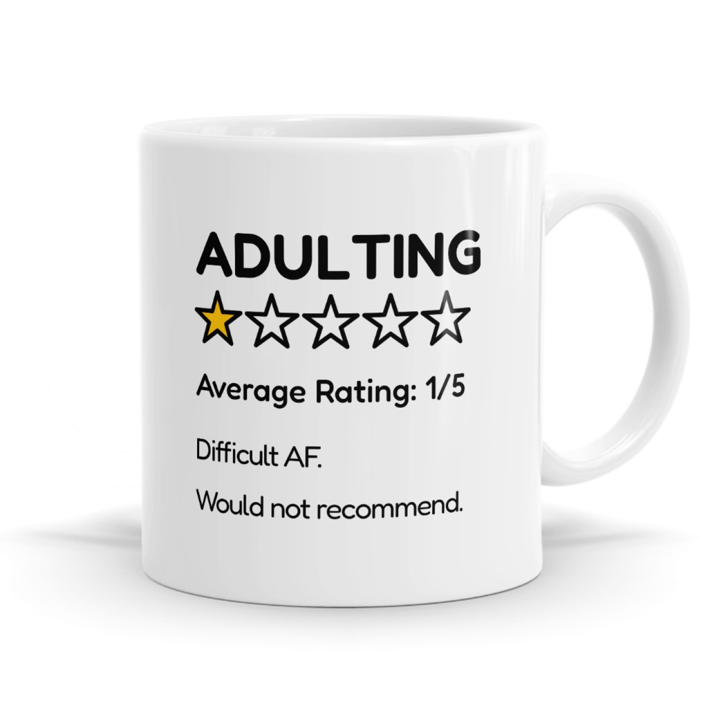 Adulting Review Mug image