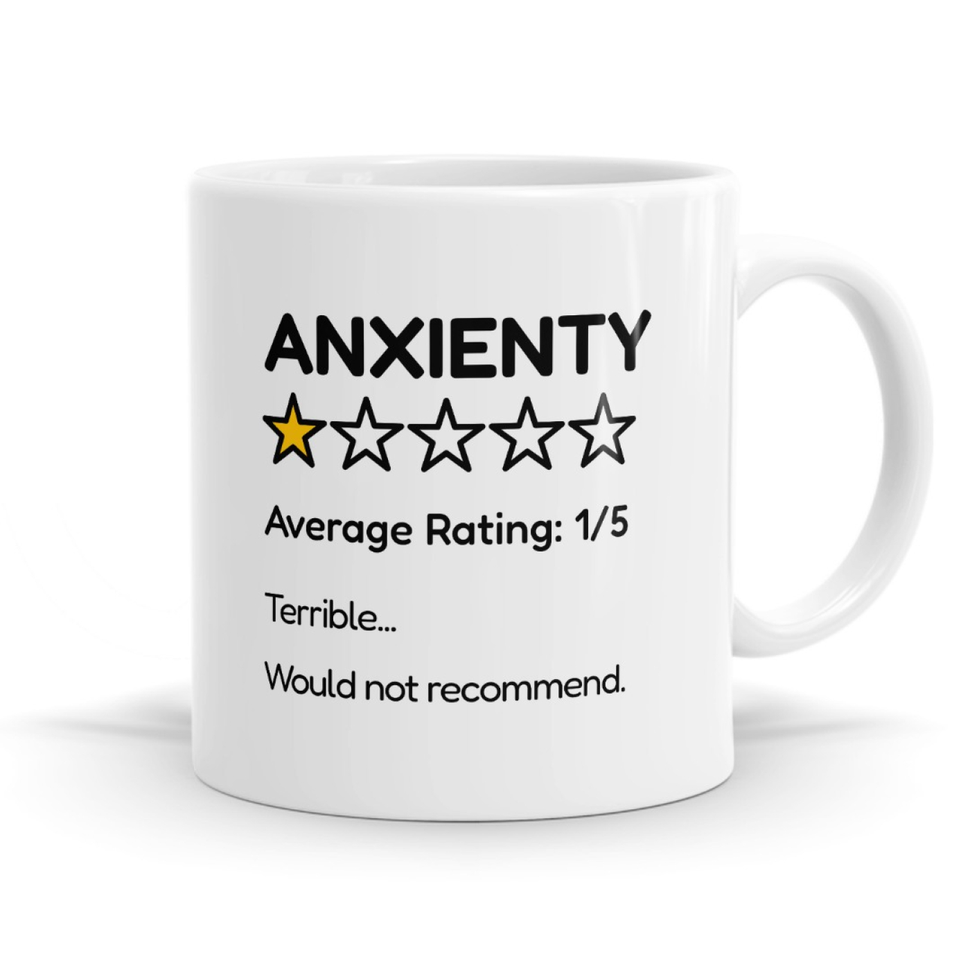 Anxiety 1 Star Rating Mug image