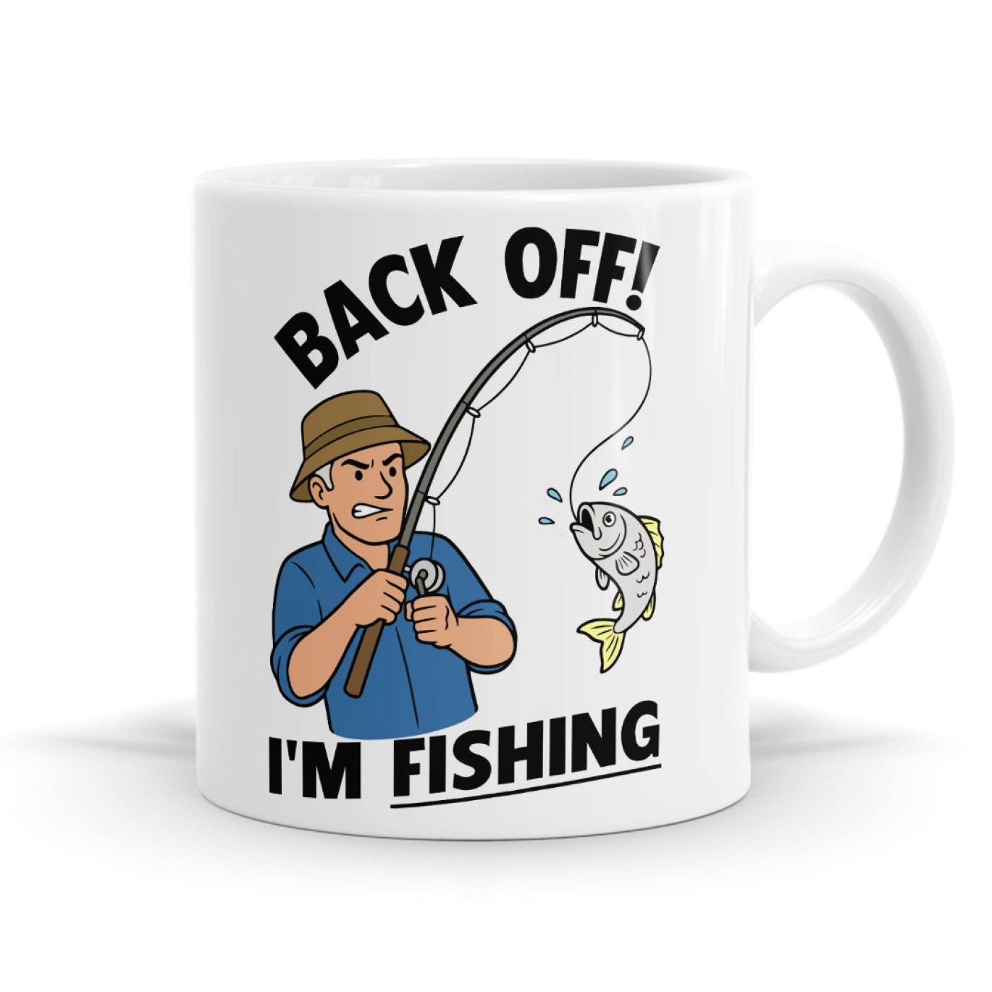 Back Off I’m Fishing Mug image
