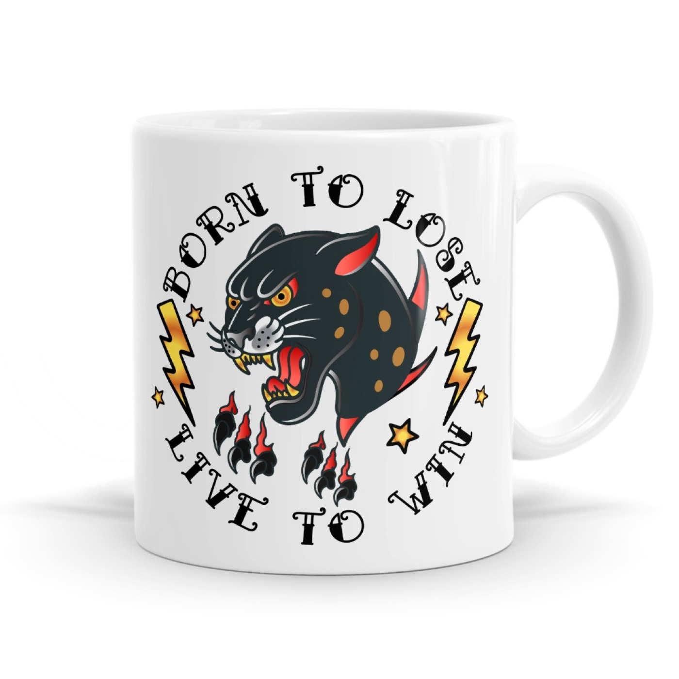 Born To Lose Live To Win - Tattoo Inspired Panther Mug image