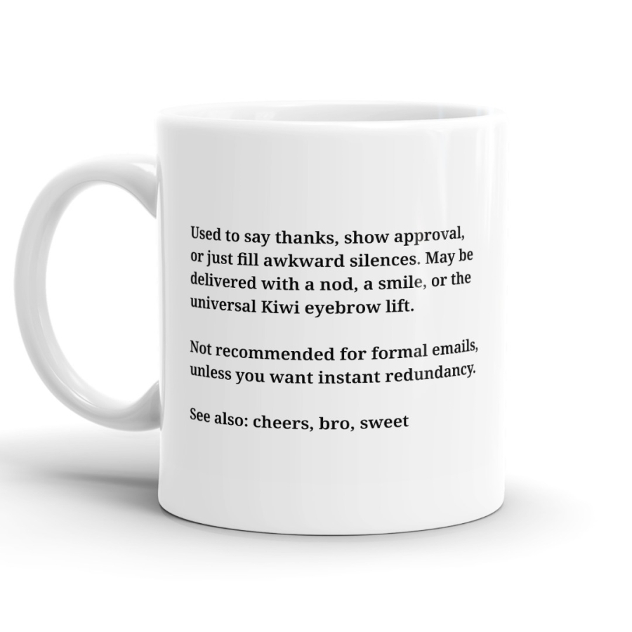 Chur Definition - Funny Kiwi Slang Mug image