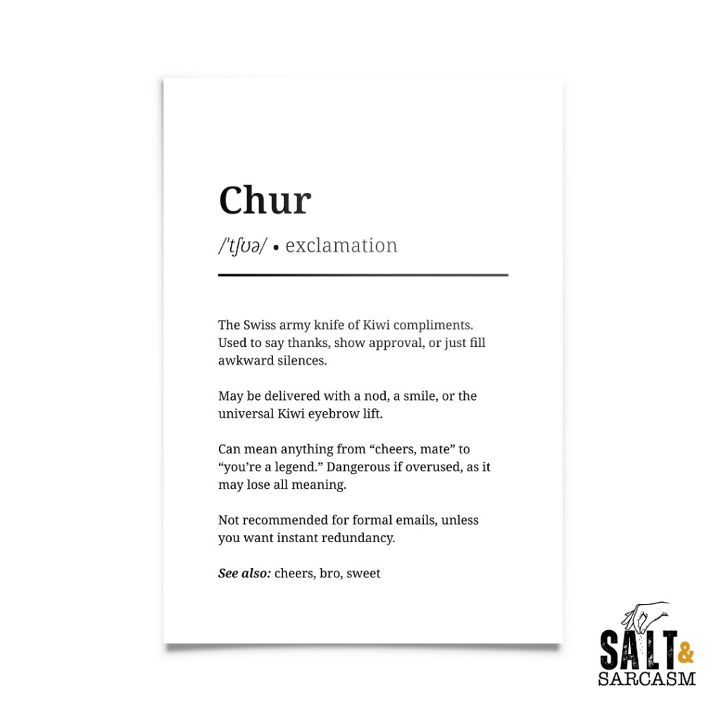 Chur Definition Print