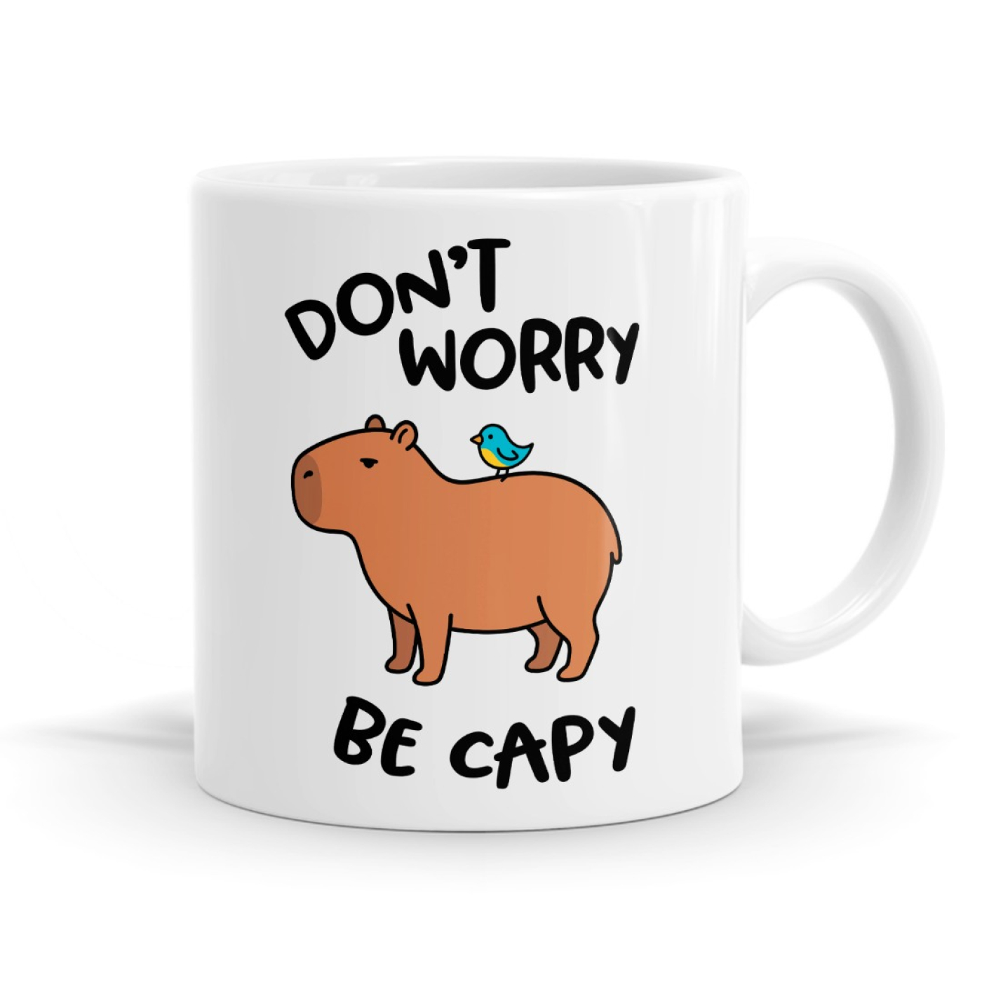Don't Worry Be Capy Funny Capybara Mug Image
