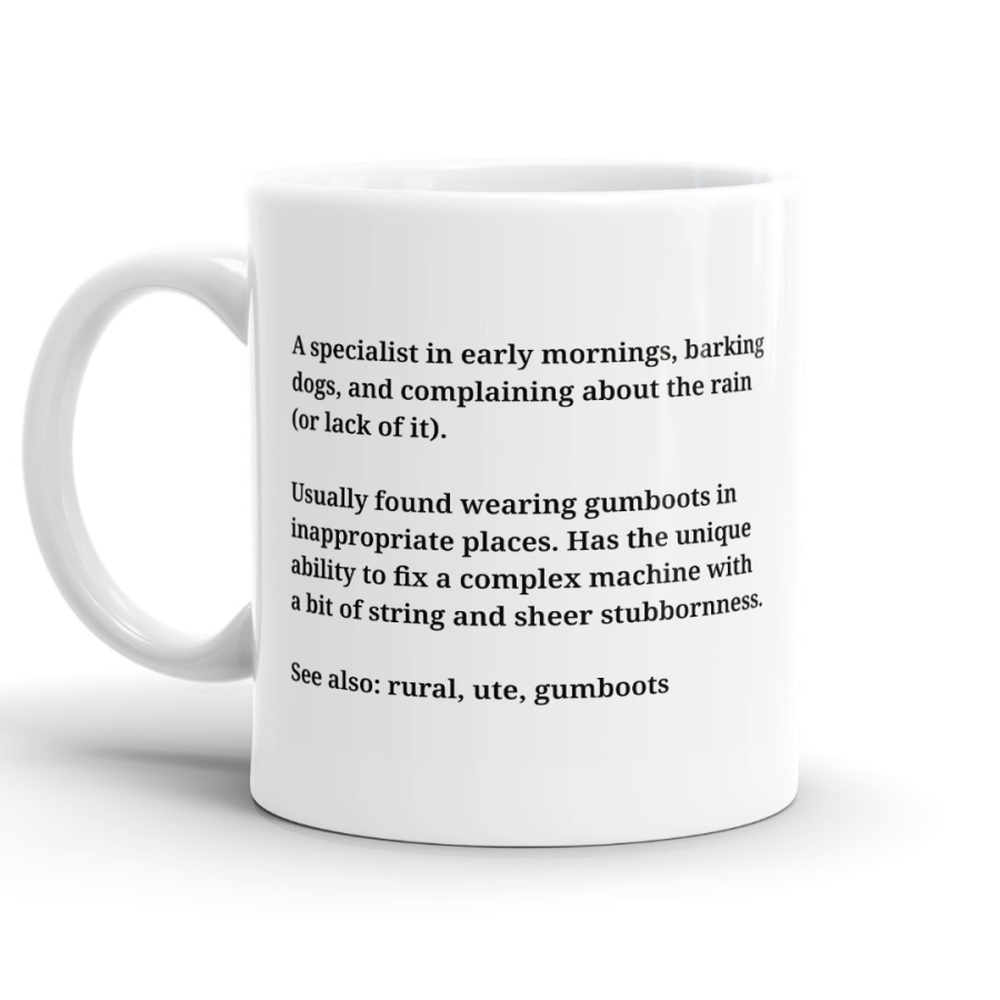 Farmer Definition - Funny Kiwi Definition Mug image