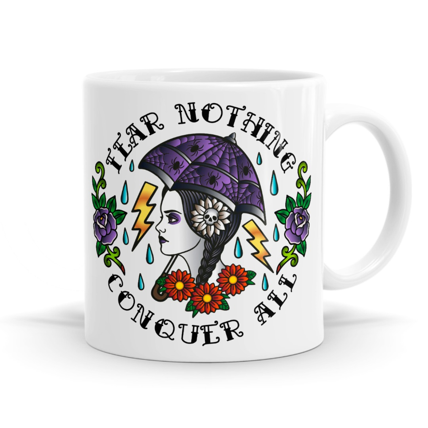 Fear Nothing Conquer All - Gothic Tattoo Inspired Mug image