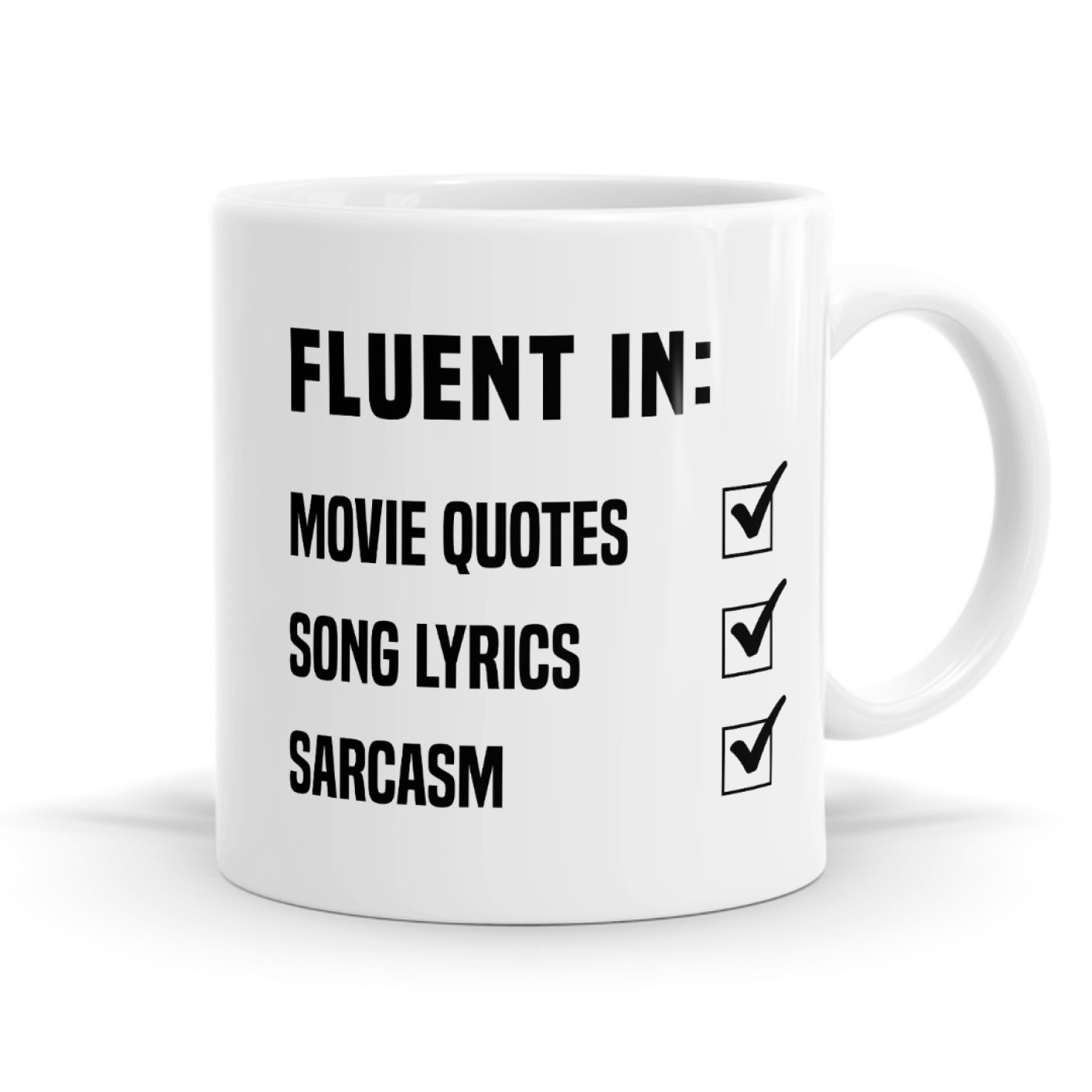 Fluent In Sarcasm - Personalised Statement Mug Image