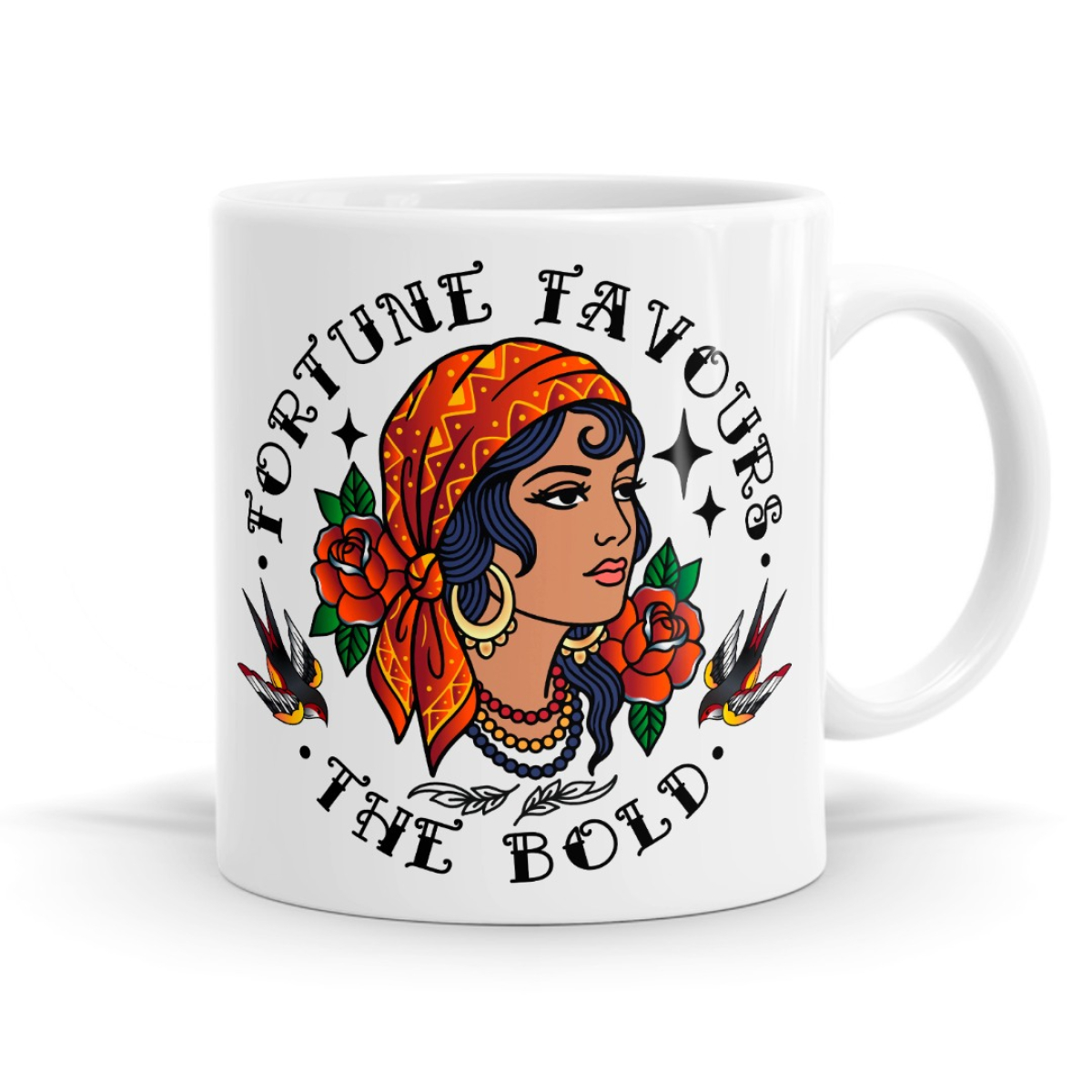 Fortune Favours The Bold - Tattoo Inspired Mug image