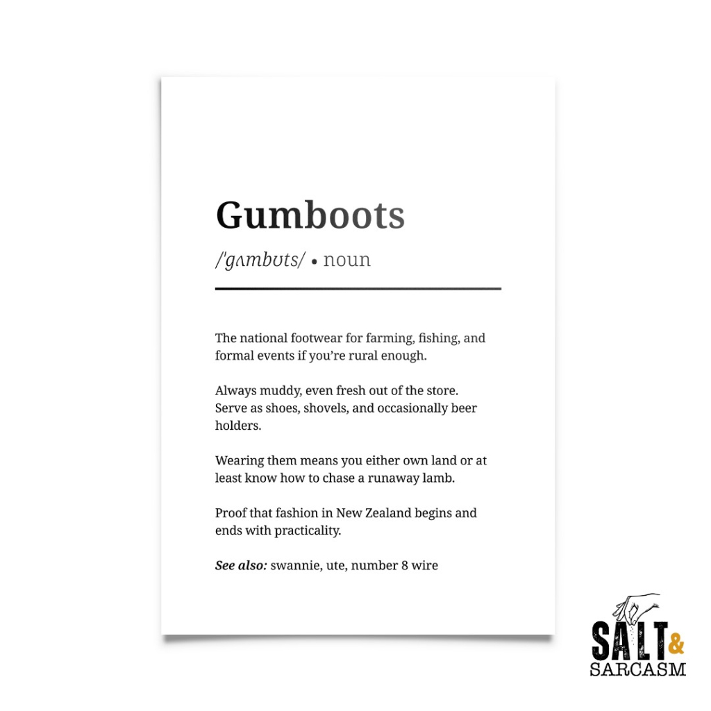 Gumboots Definition Print