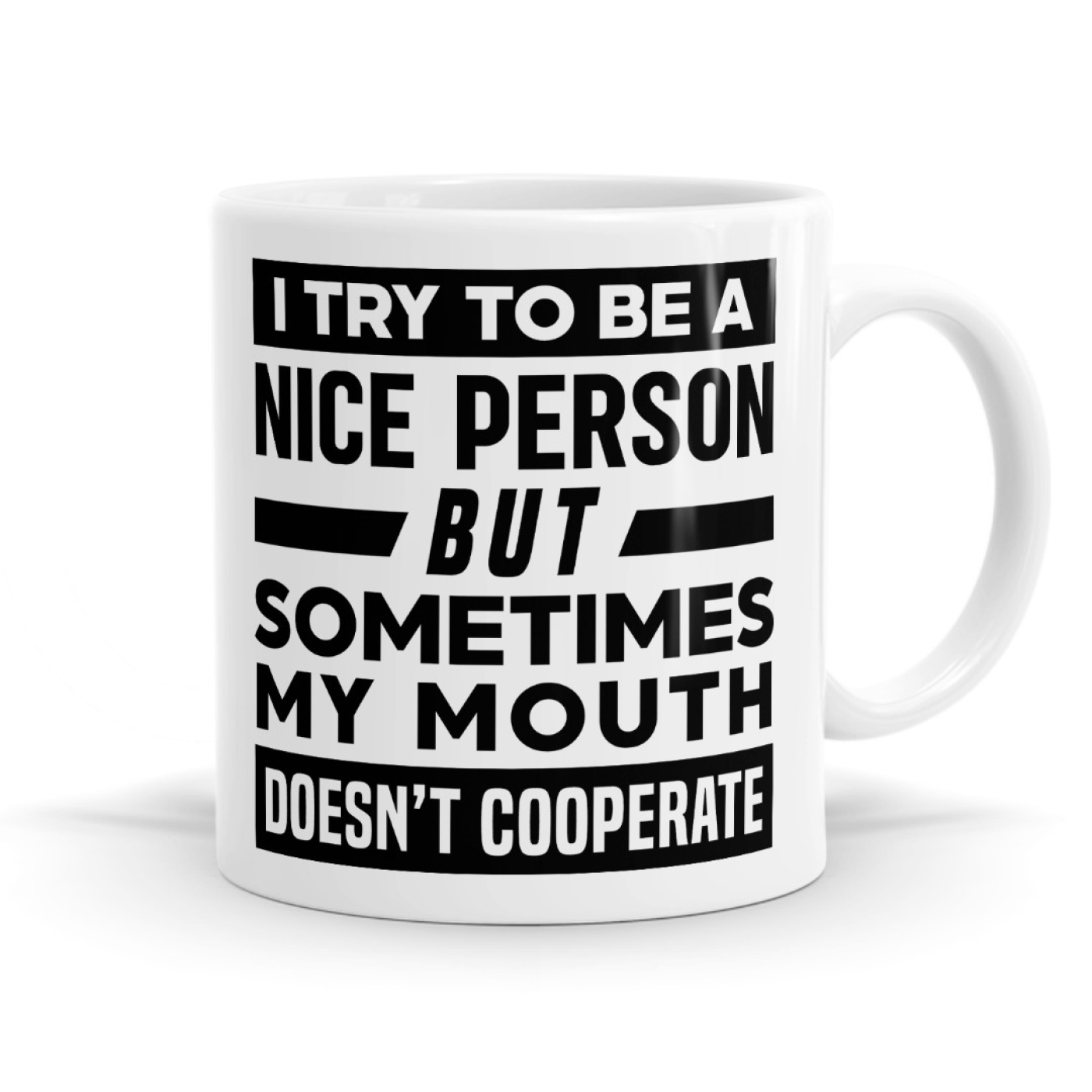 I Try To Be A Nice Person - Sarcastic Statement Mug Image