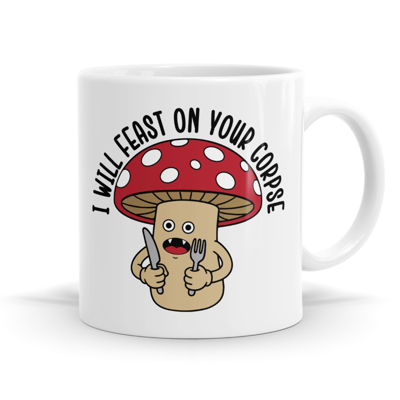 Feast on Your Corpse - Funny Dark Humour Mushroom Mug image