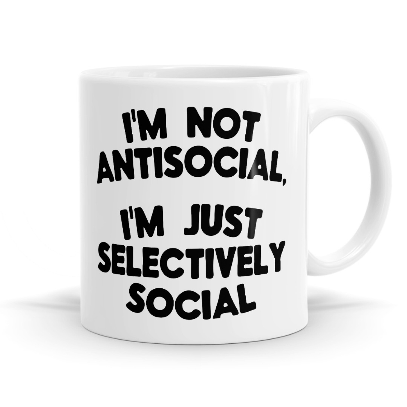 Selectively Social - Funny Introvert Statement Mug Image