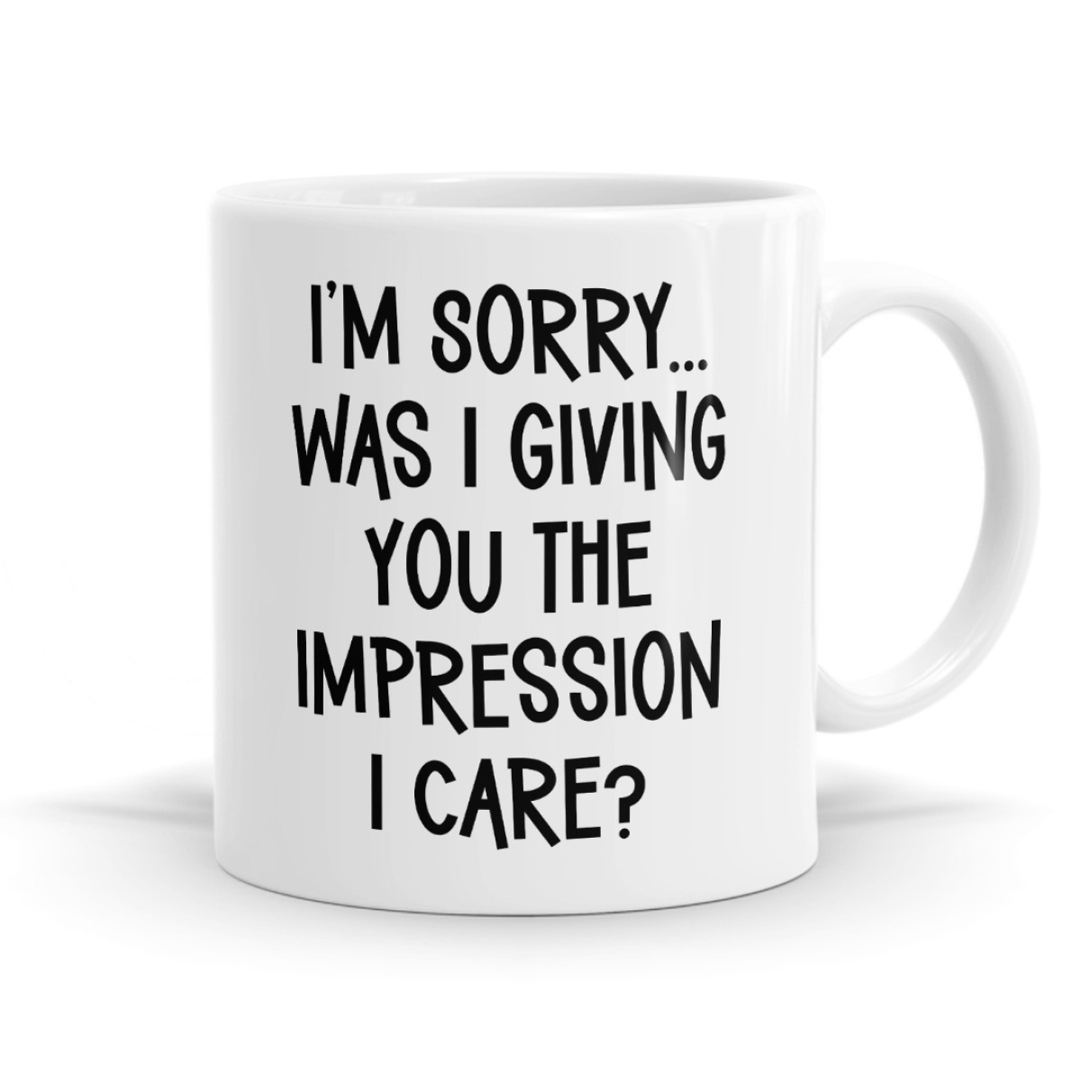 Impression I Care - Funny Sarcastic Mug image