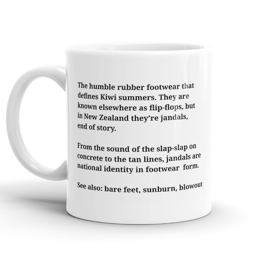 Jandals Definition - Funny Kiwi Definition Mug image