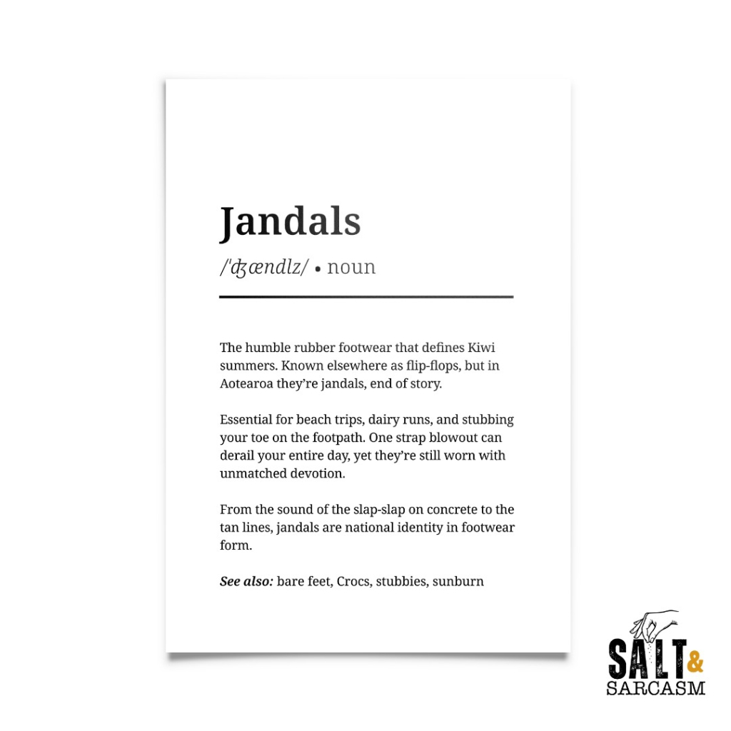 Jandals Definition Print