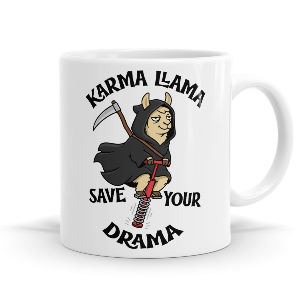 Karma Llama Save Your Drama Mug