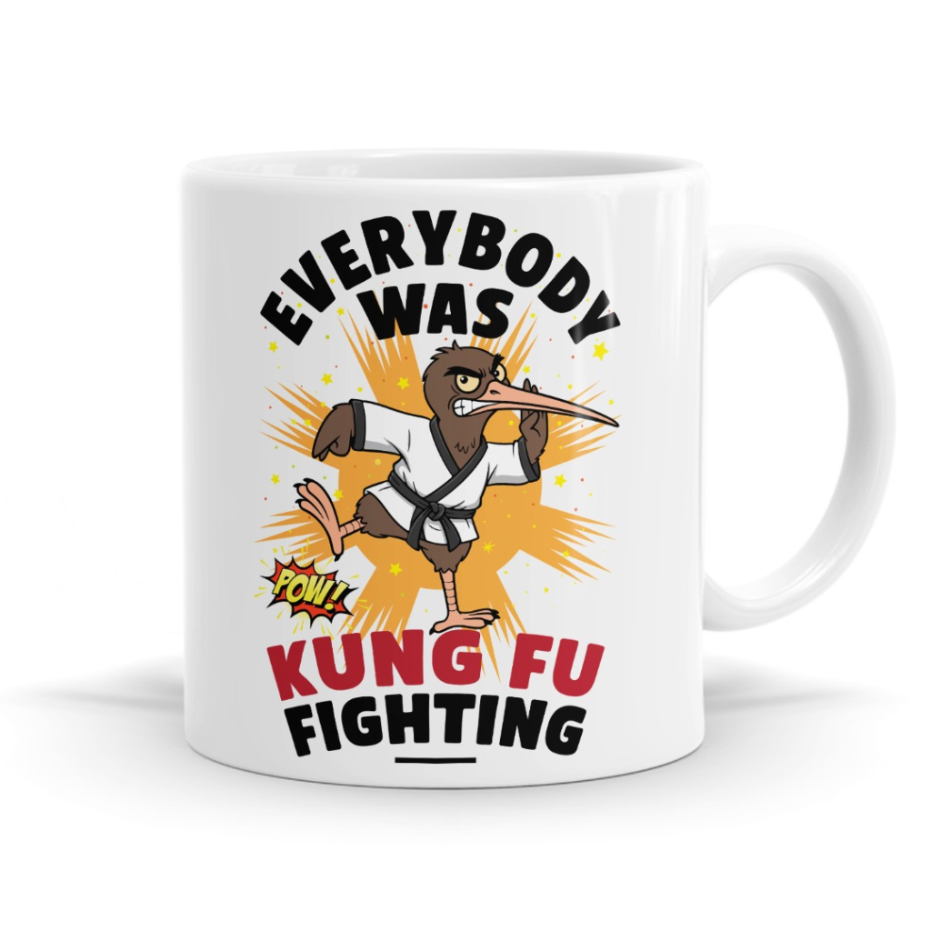 Everybody Was Kung Fu Fighting Kiwi Mug