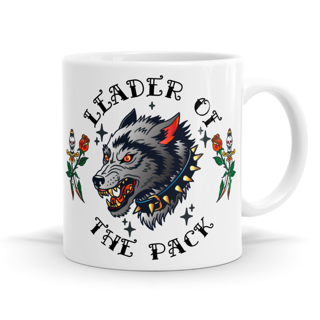 Leader of the Pack - Tattoo Inspired Style Wolf Mug