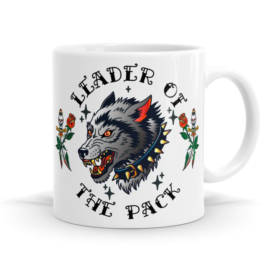 Leader of the Pack - Tattoo Inspired Style Wolf Mug