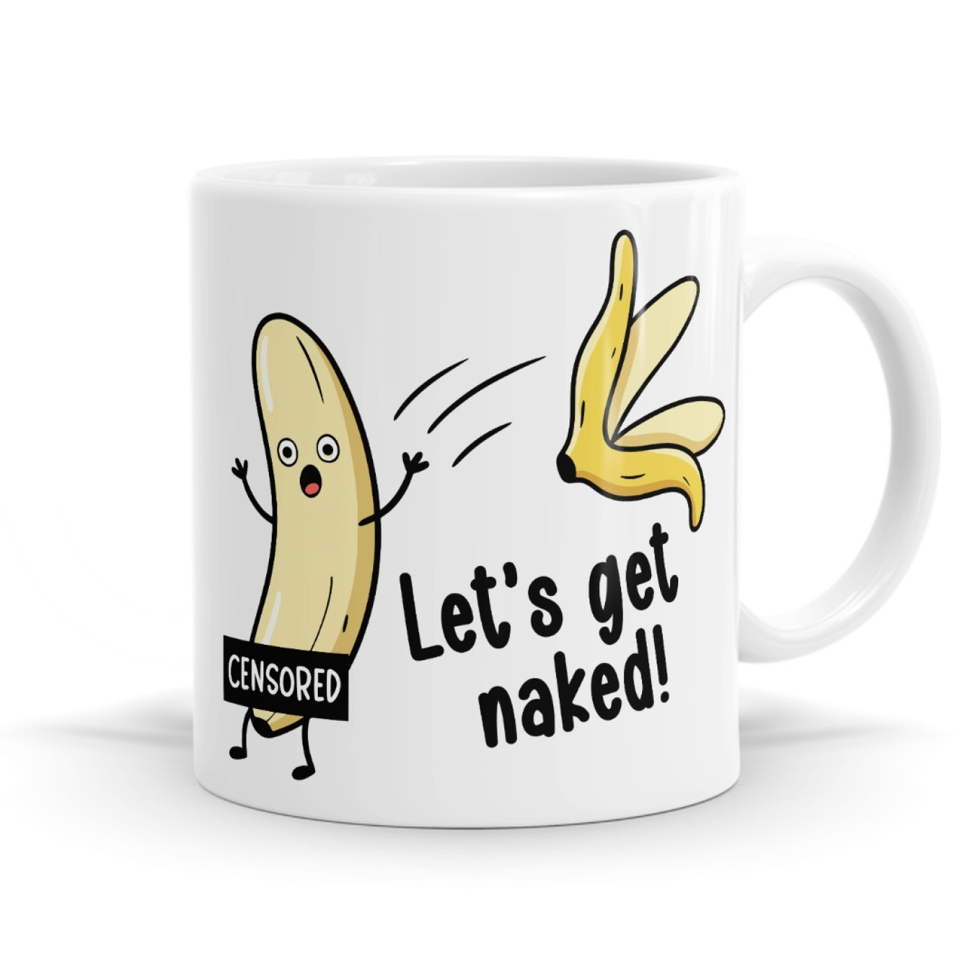 Let's Get Naked - Funny Sarcastic Banana Mug image