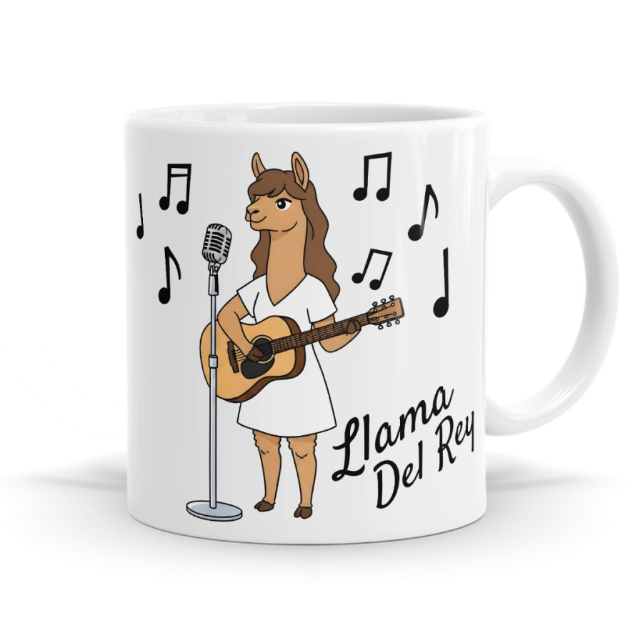 Llama Del Rey Pun Mug
