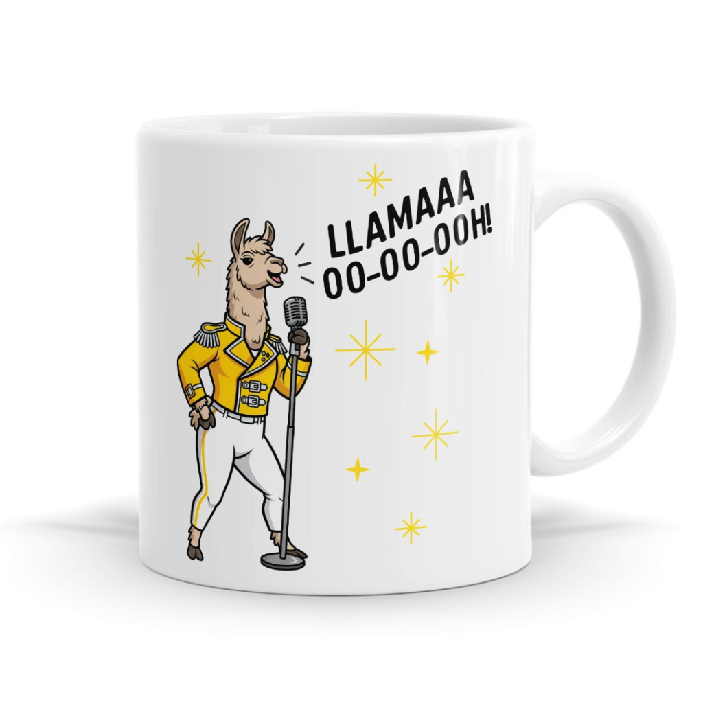 Llamaa oo-oo-ooh Queen Pun Mug