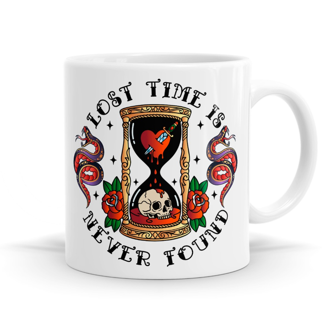 Lost Time Is Never Found - Tattoo Inspired Mug image