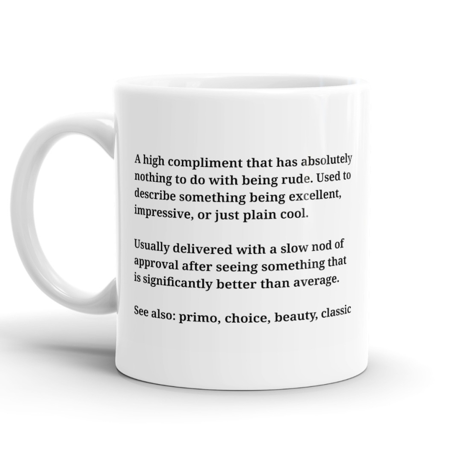 Mean Definition - Funny Kiwi Definition Mug image