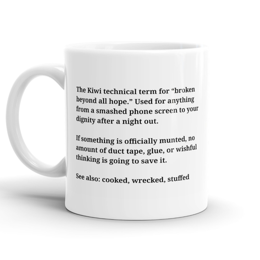 Munted Definition - Funny Kiwi Slang Mug image
