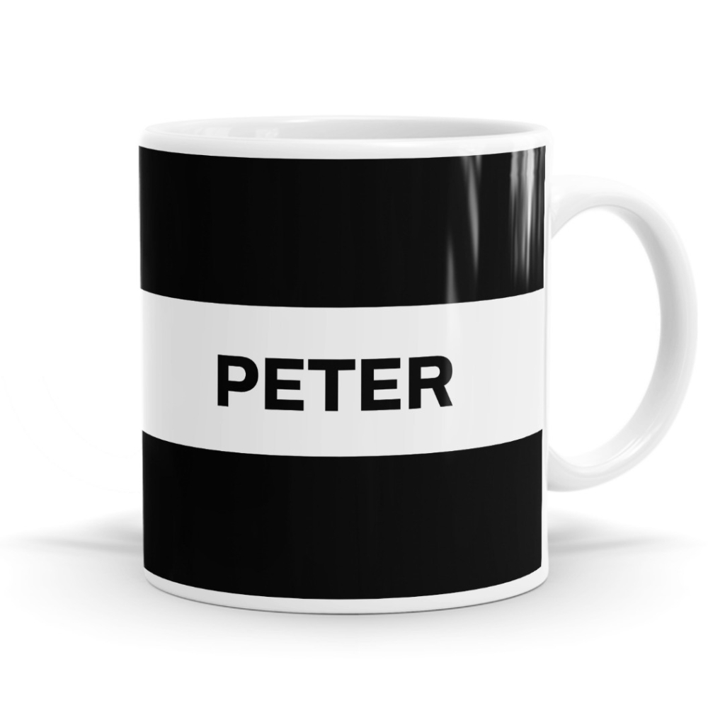Personalised Name Mug with Colour Bands image