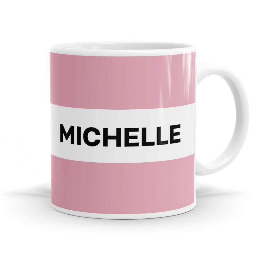 Personalised Name Mug with Colour Bands image
