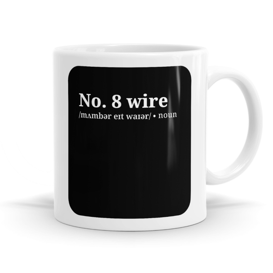 No. 8 Wire Definition - Funny Kiwi Definition Mug