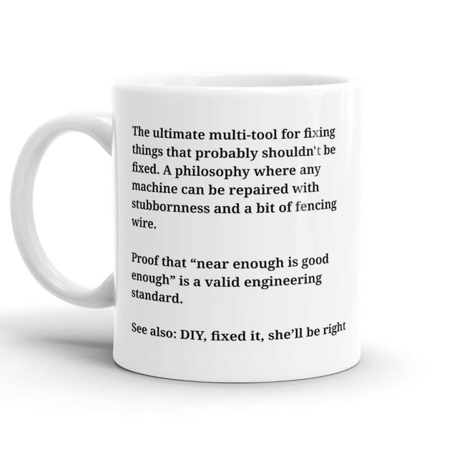 No. 8 Wire Definition - Funny Kiwi Definition Mug image