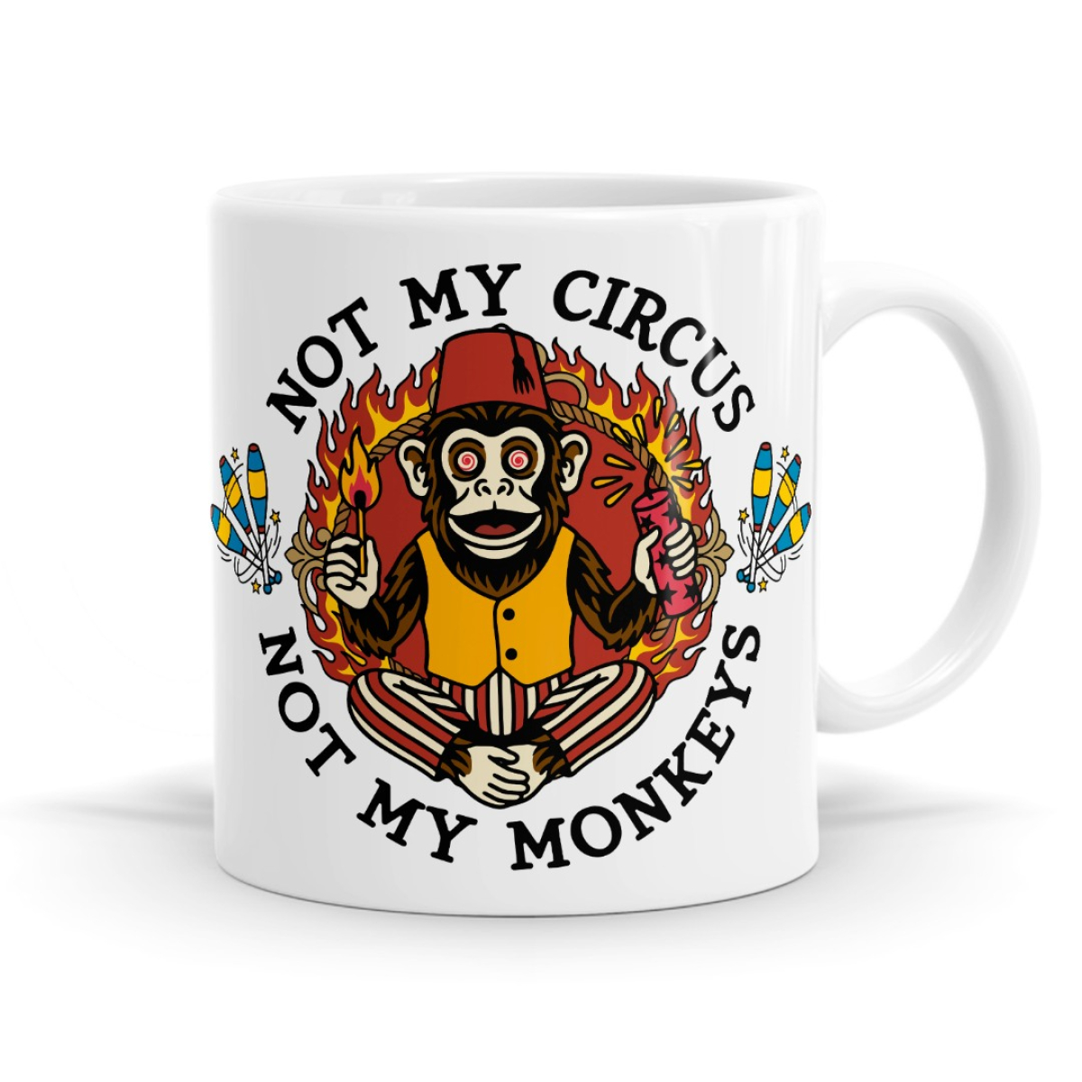 Not My Circus Not My Monkeys - Tattoo Inspired Mug - Bespoke Mugs image