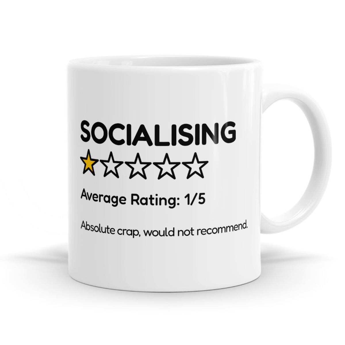 Socialising 1 Star Review Mug image