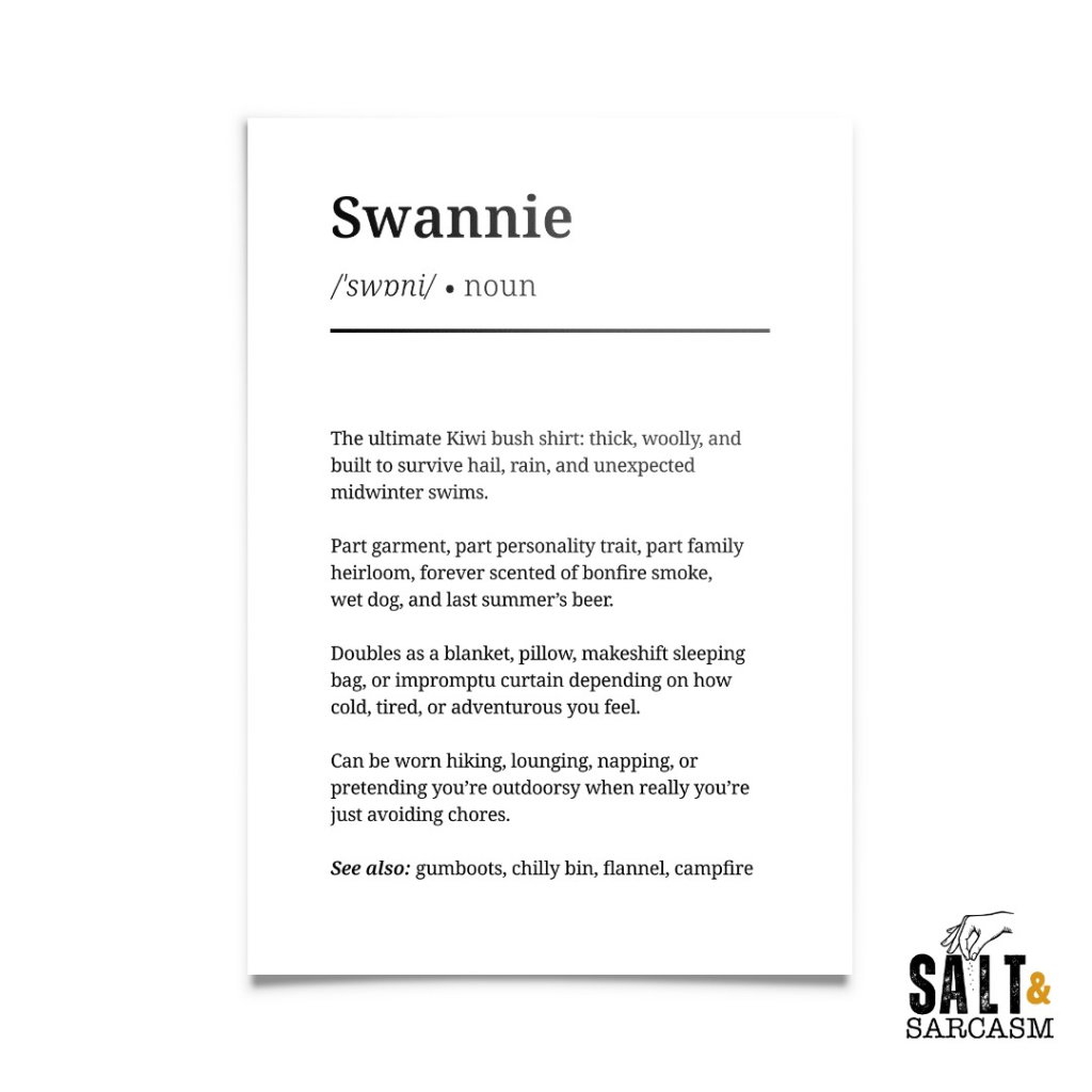 Swannie Definition Print