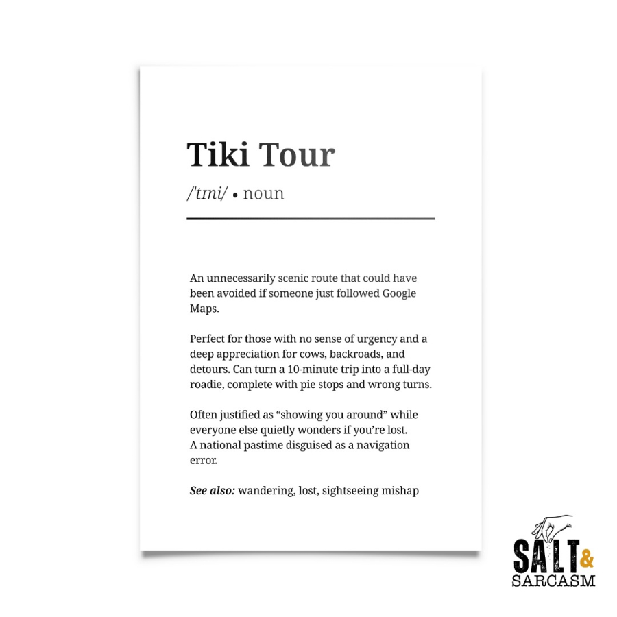 Tiki Tour Definition Print