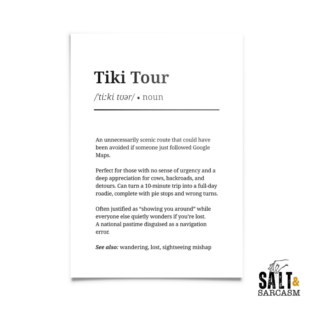 Tiki Tour Definition Print