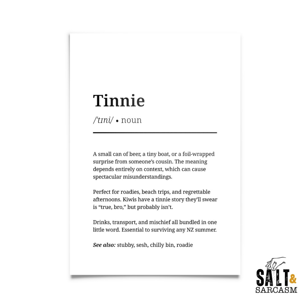 Tinnie Definition Print