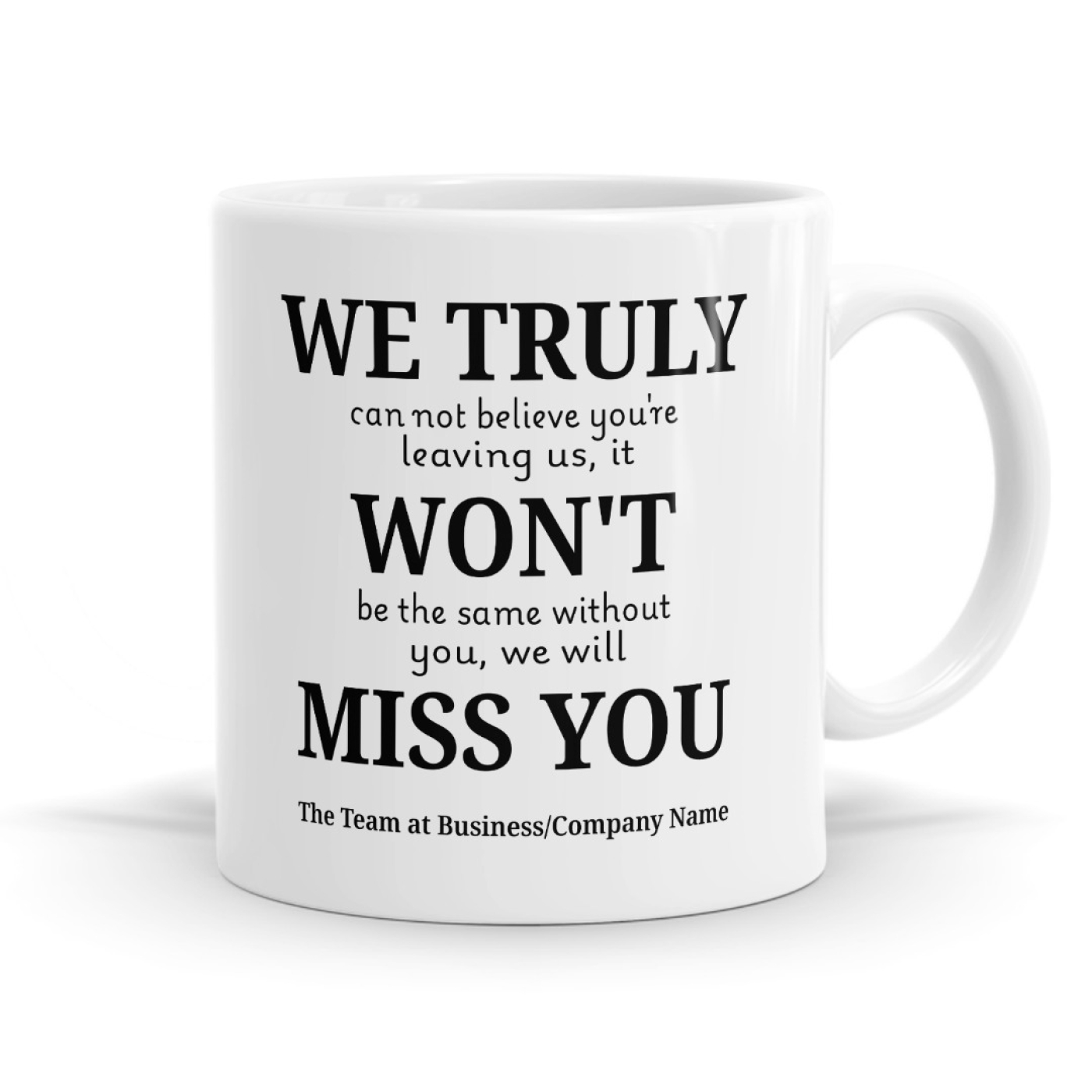 Personalised We Won't Miss You - Funny Farewell Mug image