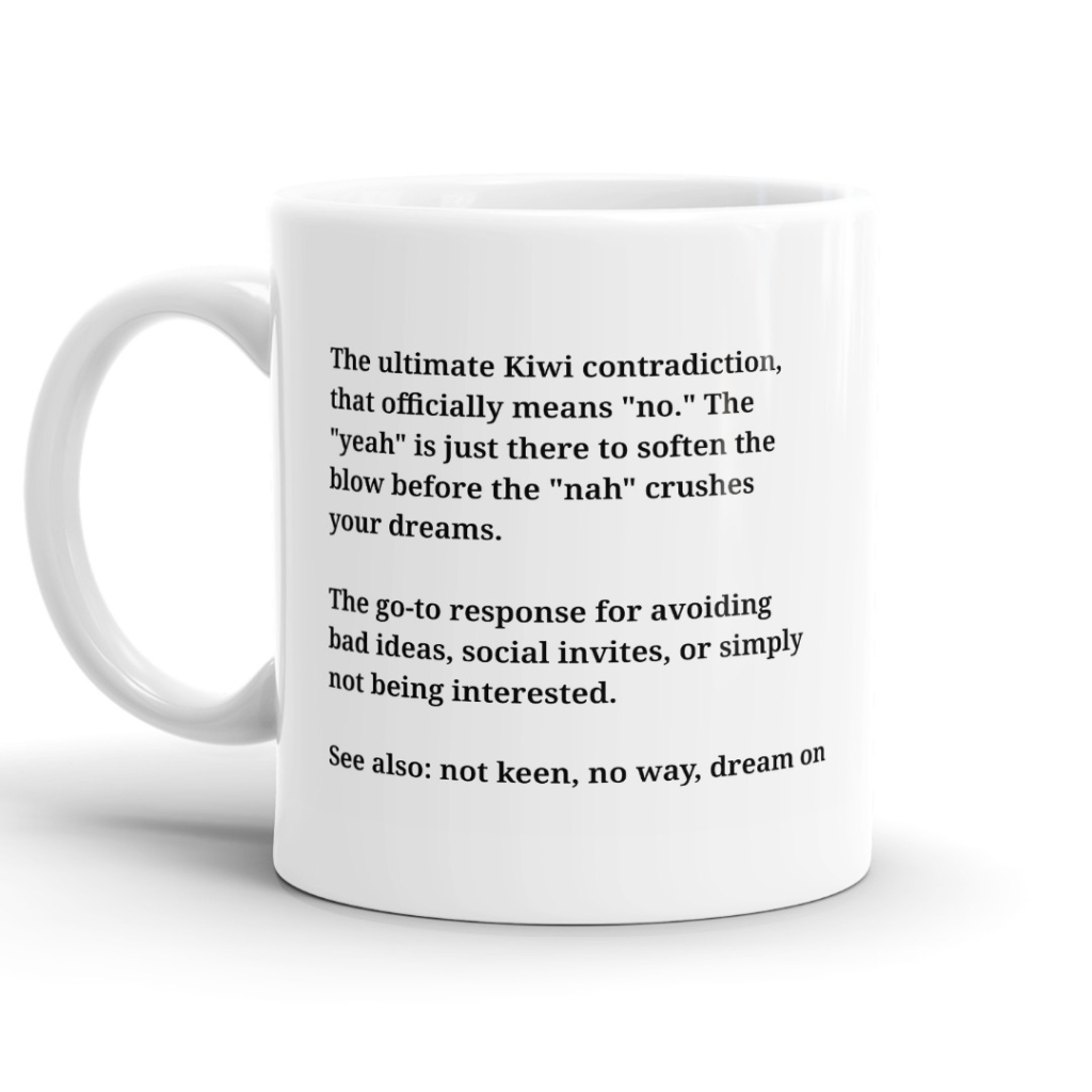 Yeah Nah Definition - Funny Kiwi Slang Mugg image