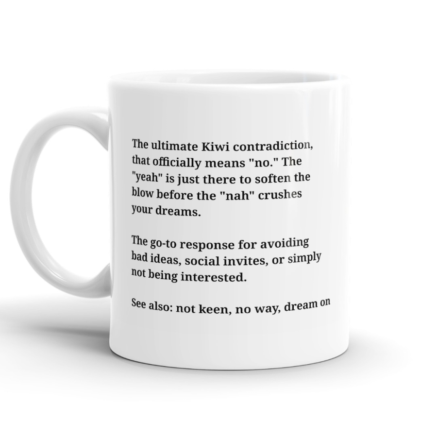 Yeah Nah Definition - Funny Kiwi Slang Mugg image