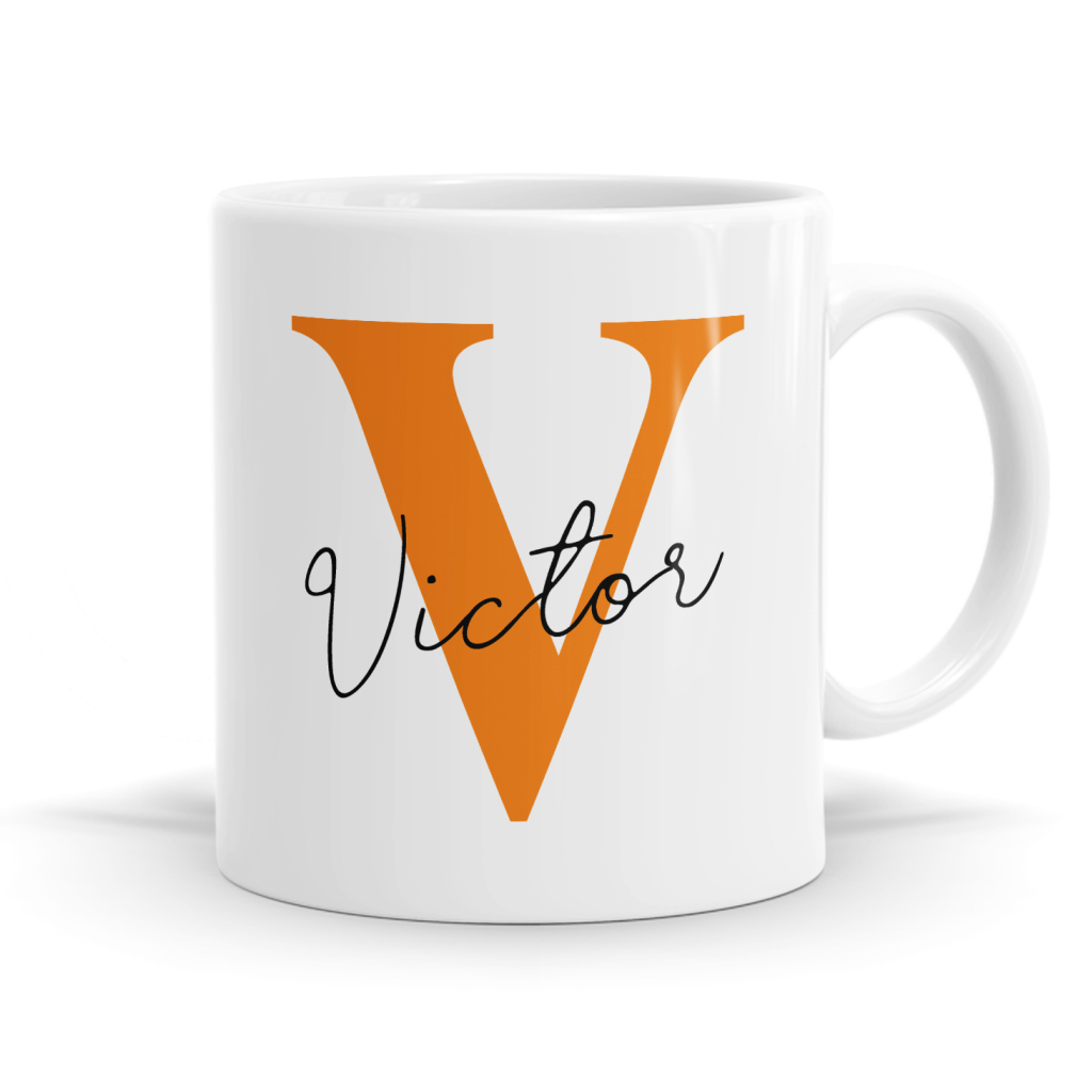 Letter V Name Mug