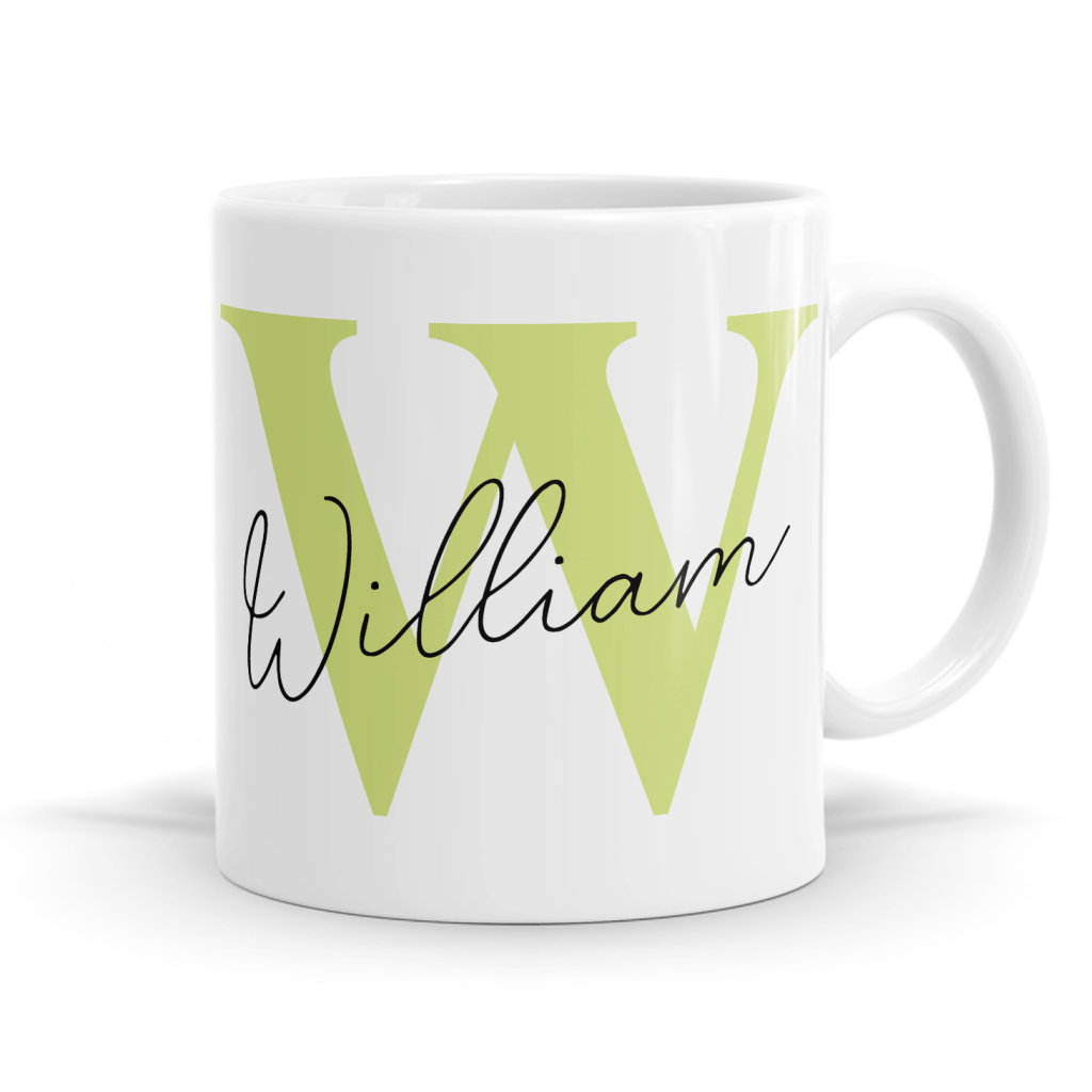 Letter W Name Mug