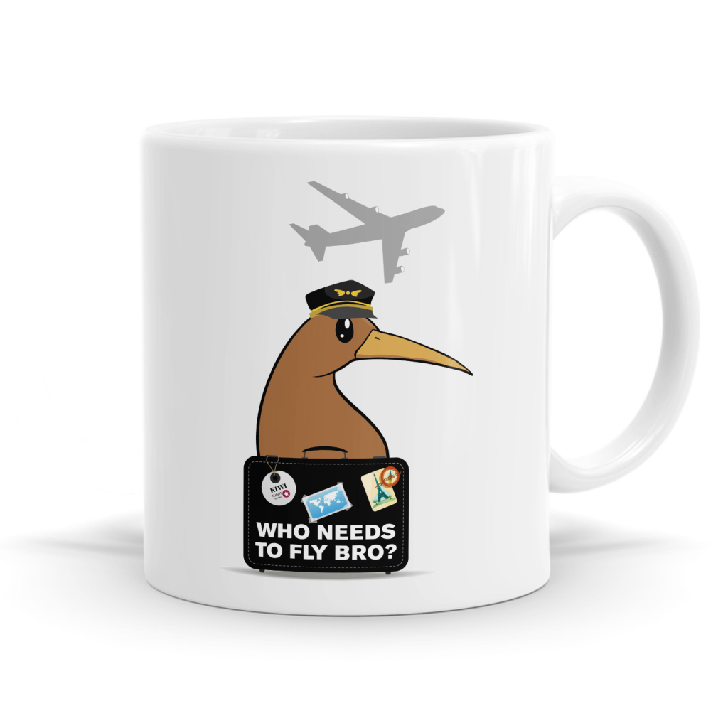 Who Needs To Fly Kiwiana Mug