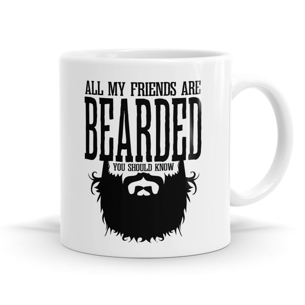 All My Friends Are Bearded Mug