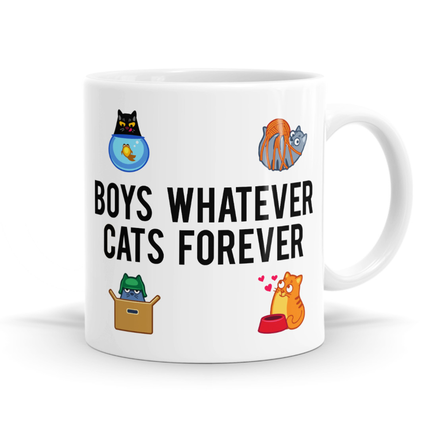Boys Whatever Cats Forever Mug image